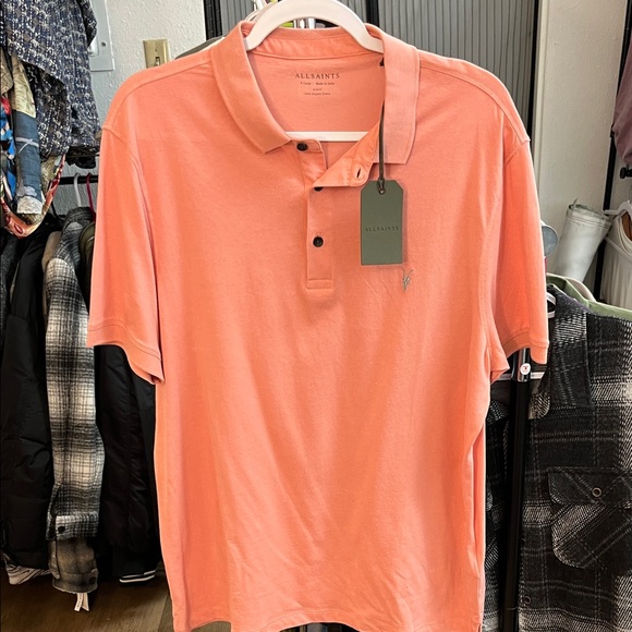All Saints Other - All Saints Men's Orchid Pink Polo Shirt